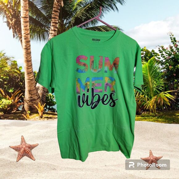 Summer Vibes Custom Neon Green‎ Size L - Picture 1 of 2
